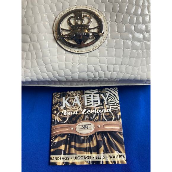 Kathy Van Zeeland Womens White Shoulder Bag Handbag Purse New Other - Picture 1 of 16
